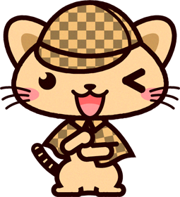 猫の探偵イラスト/閃いた