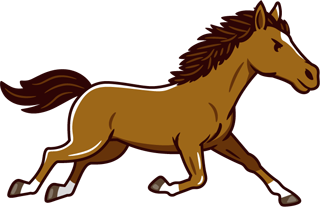 馬/走るのイラスト