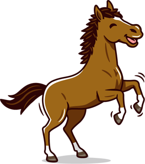 馬/立ち上がるのイラスト