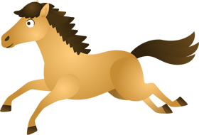馬3/駆けるのイラスト