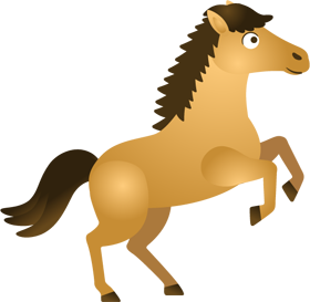 馬3/立つのイラスト