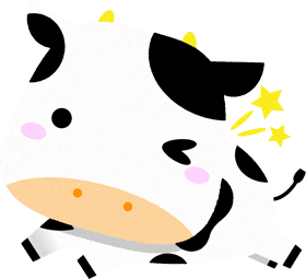 牛のイラスト/ジャンプ