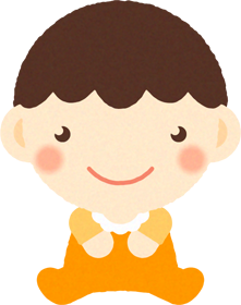 赤ちゃんイラスト/男の子_座る
