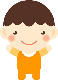 赤ちゃんイラスト/男の子_立つ