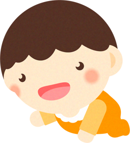 赤ちゃんイラスト/男の子_手を伸ばしている