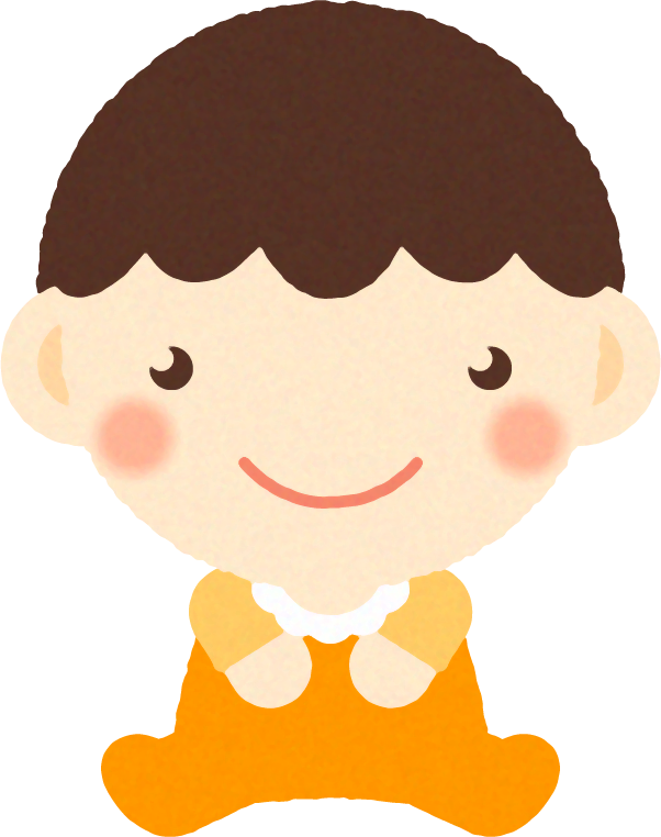 赤ちゃんイラスト/男の子_座る