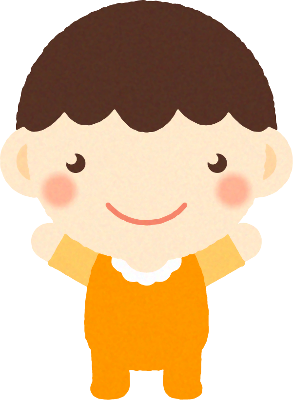 赤ちゃんイラスト/男の子_立つ
