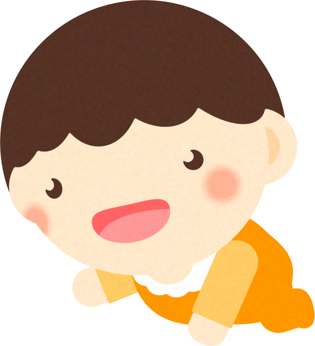 赤ちゃんイラスト/男の子_手を伸ばしている