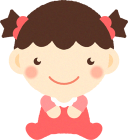 赤ちゃんイラスト/女の子_座る