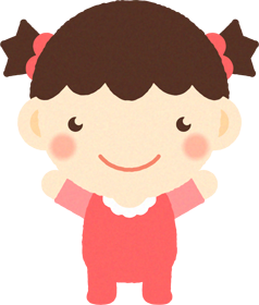 赤ちゃんイラスト/女の子_立つ