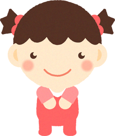 赤ちゃんイラスト/女の子_立つ2