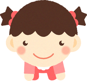 赤ちゃんイラスト/女の子_四つん這い