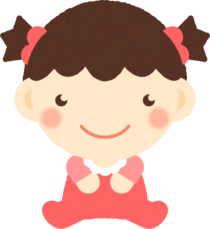 赤ちゃんイラスト/女の子_座る