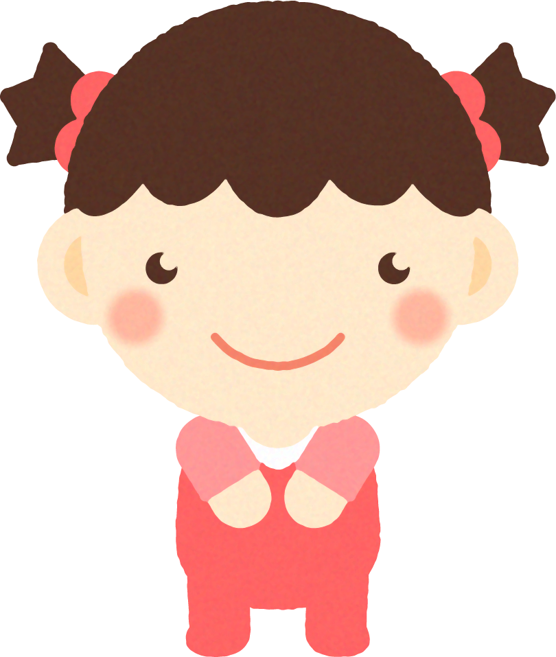 赤ちゃんイラスト/女の子_立つ2