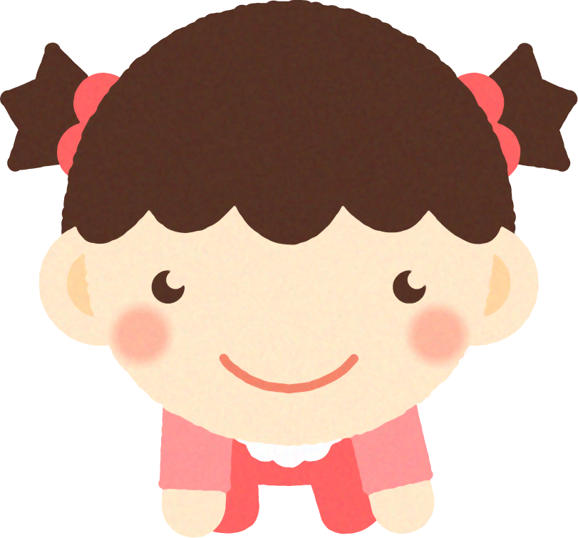 赤ちゃんイラスト/女の子_四つん這い