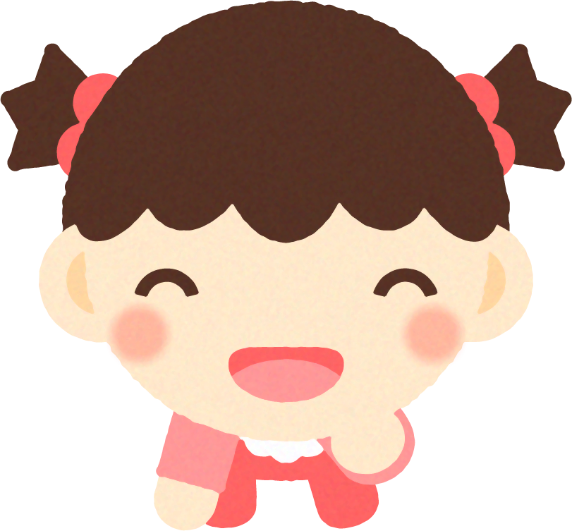 赤ちゃんイラスト/女の子_右手を伸ばしている