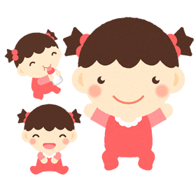 赤ちゃんイラスト/女の子