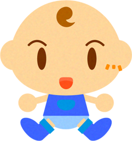 かわいい赤ちゃんイラスト/男の子