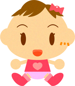 かわいい赤ちゃんイラスト/女の子