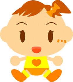 かわいい赤ちゃんイラスト/女の子2）