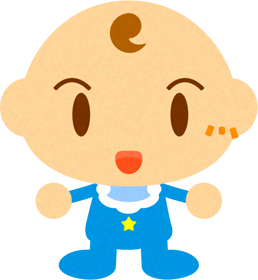 かわいい赤ちゃんイラスト/男の子_立つ