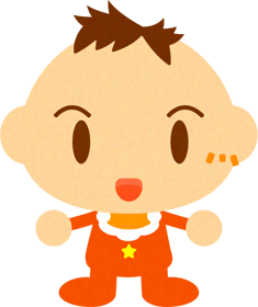 かわいい赤ちゃんイラスト/男の子_立つ2