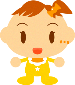 かわいい赤ちゃんイラスト/女の子_立つ2