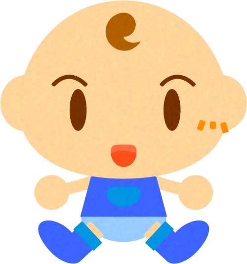 かわいい赤ちゃんイラスト/男の子