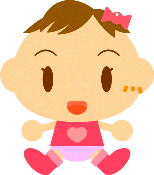 かわいいかわいい赤ちゃんイラスト/女の子