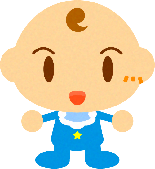 かわいいかわいい赤ちゃんイラスト/男の子_立つ