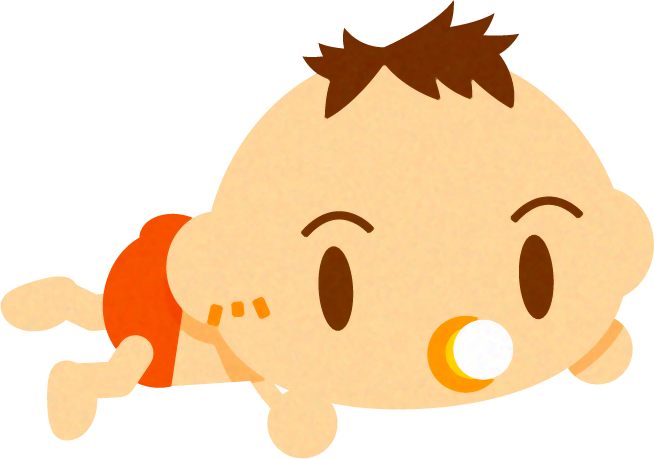 ハイハイするかわいい赤ちゃんイラスト/男の子2