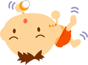 駄々をこねるかわいい赤ちゃんイラスト/男の子2