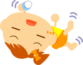 駄々をこねるかわいい赤ちゃんイラスト/女の子2