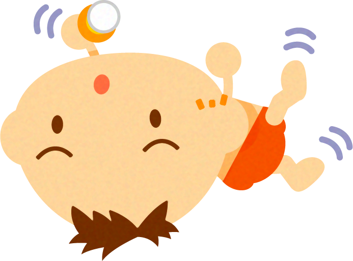 駄々をこねるかわいい赤ちゃんイラスト/男の子2