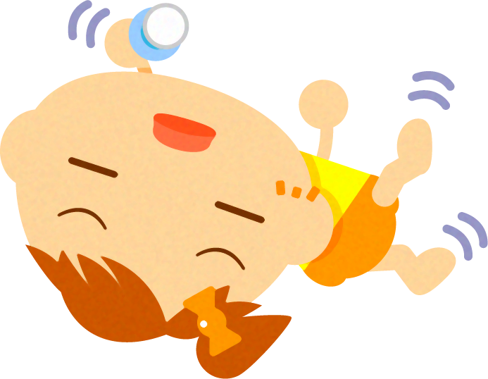 駄々をこねるかわいい赤ちゃんイラスト/女の子2