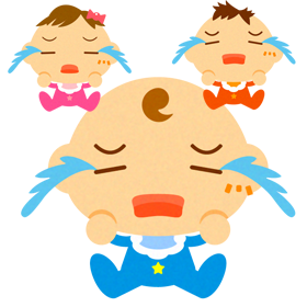 泣くかわいい赤ちゃんイラスト