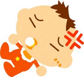 怒るかわいい赤ちゃんイラスト/男の子2