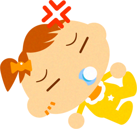 怒るかわいい赤ちゃんイラスト/女の子2