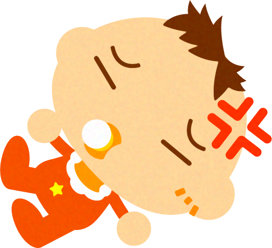 怒るかわいい赤ちゃんイラスト/男の子2