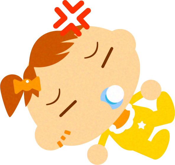 怒るかわいい赤ちゃんイラスト/女の子2