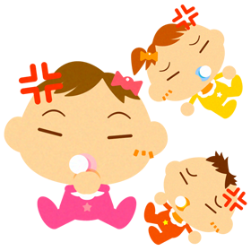 怒るかわいい赤ちゃんイラスト