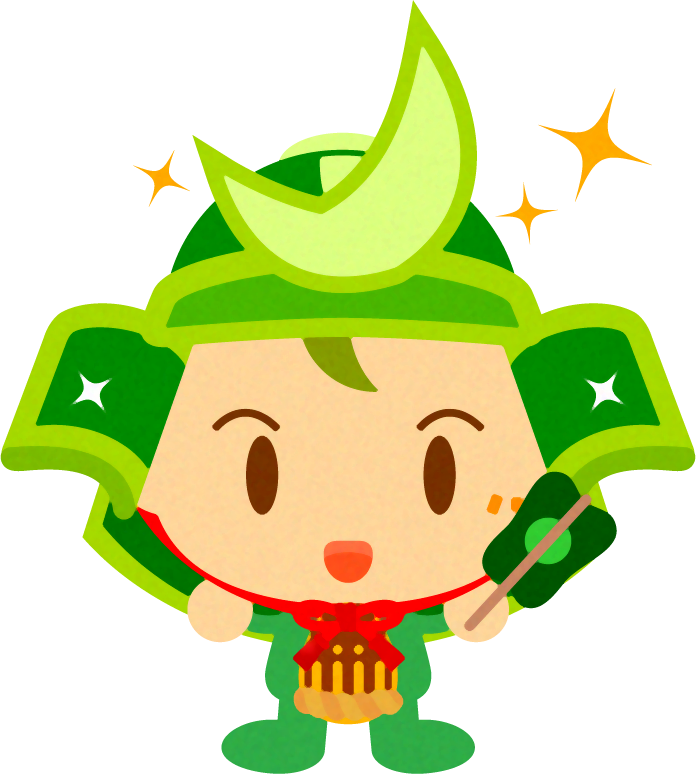 鎧兜を着た、かわいい赤ちゃんイラスト/男の子2