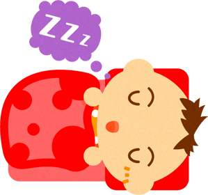 寝ているかわい赤ちゃんイラスト/男の子2