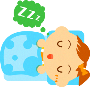 寝ているかわい赤ちゃんイラスト/女の子2