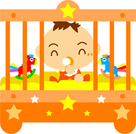 ベビーベットとかわいい赤ちゃんイラスト/男の子2