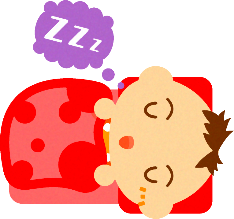 寝ているかわい赤ちゃんイラスト/男の子2