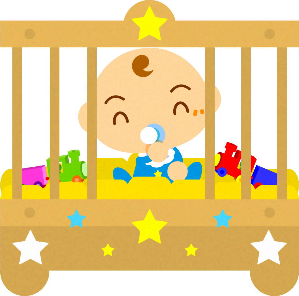 ベビーベットとかわいい赤ちゃんイラスト/男の子