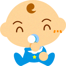 笑う赤ちゃんイラスト/男の子