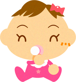 笑う赤ちゃんイラスト/女の子