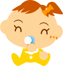 笑う赤ちゃんイラスト/女の子2